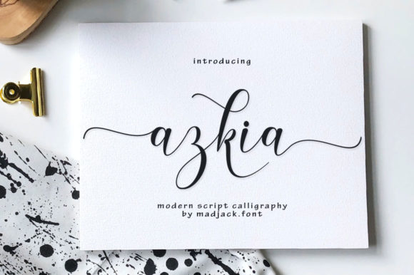 Azkia Script Font Review for Branding Projects