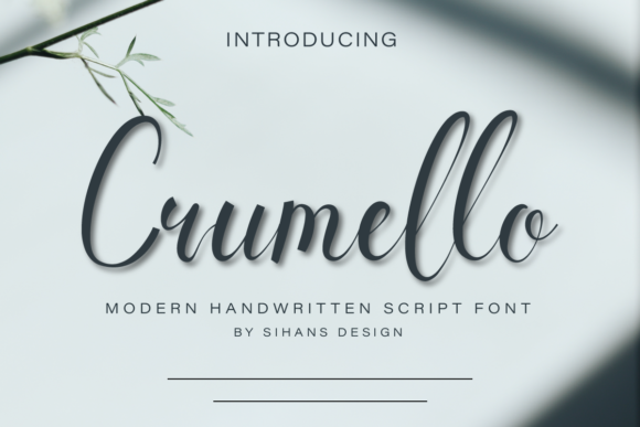Crumello Script Font for Editorial Design