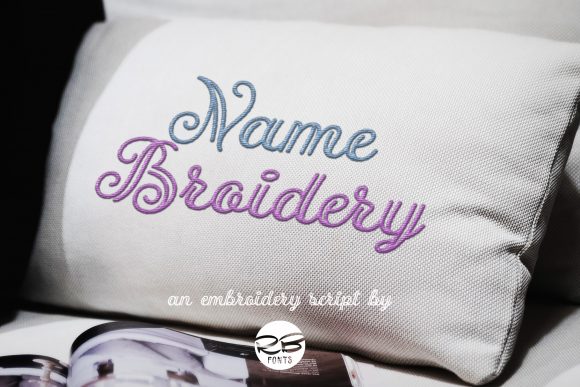 Discover Name Broidery: A Script Font for Creative Branding