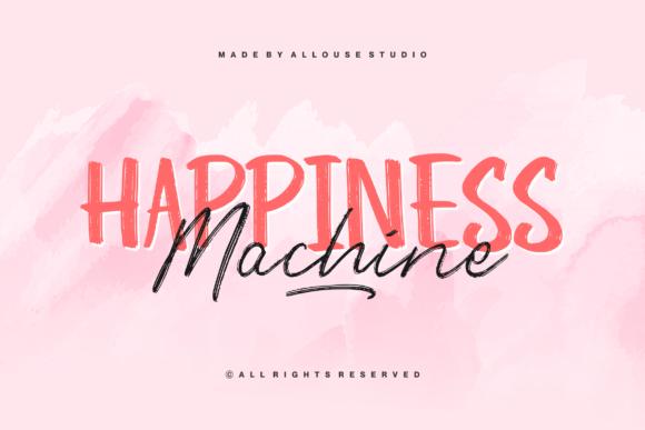 Happiness Machine Duo: A Brushed Font for Creative Branding