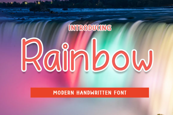 Rainbow Font for Handmade Creations