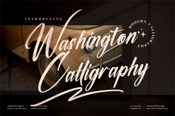 Washington Calligraphy: A Stylish Script Font for Campaign Design